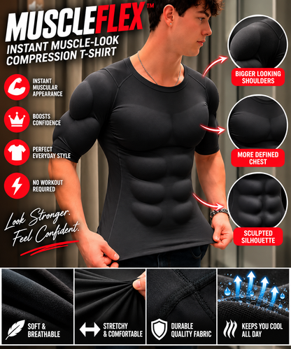 MuscleFlex™ — Instant Muscle-Look Compression T-Shirt