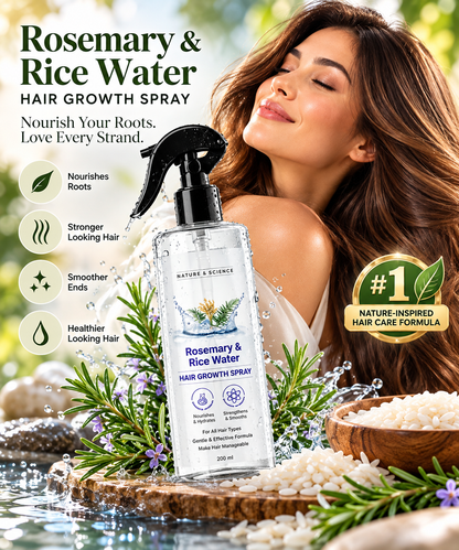 Rosemary Rice Water Spray for Hair & Scalp - 200ml