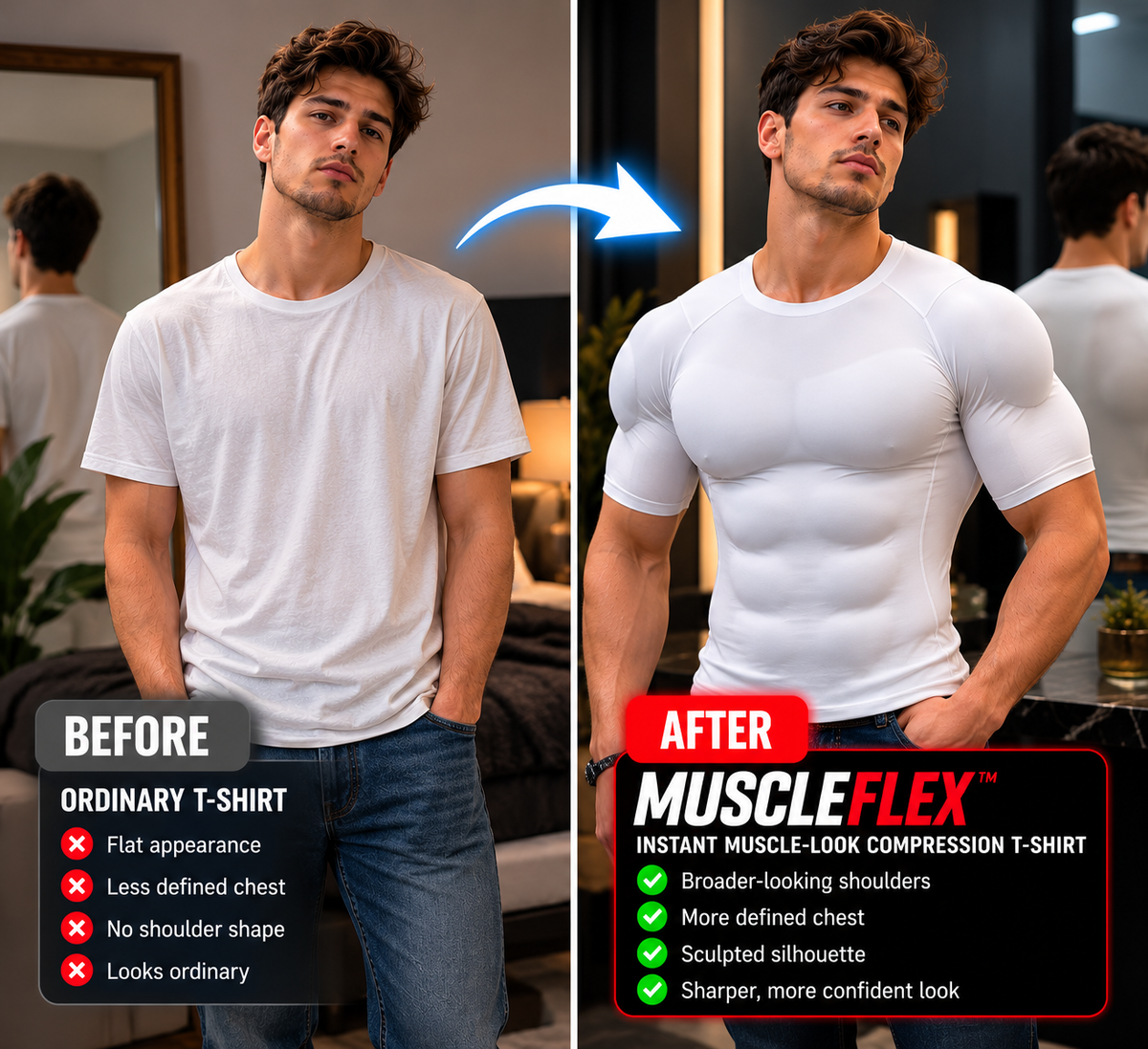 MuscleFlex™ — Instant Muscle-Look Compression T-Shirt