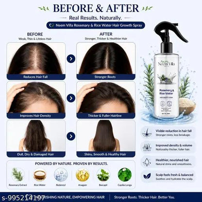 Rosemary Rice Water Spray for Hair & Scalp - 200ml