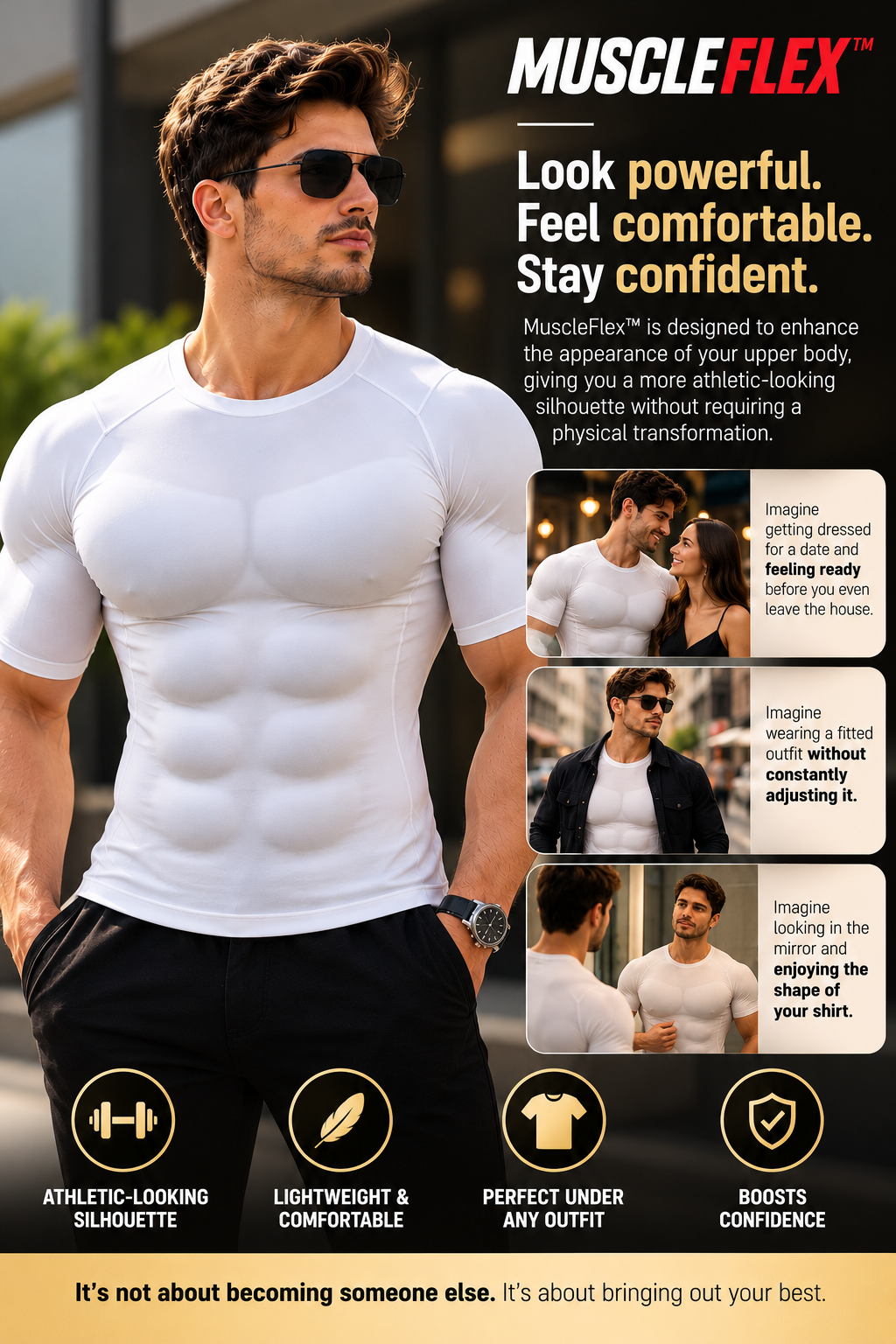 MuscleFlex™ — Instant Muscle-Look Compression T-Shirt