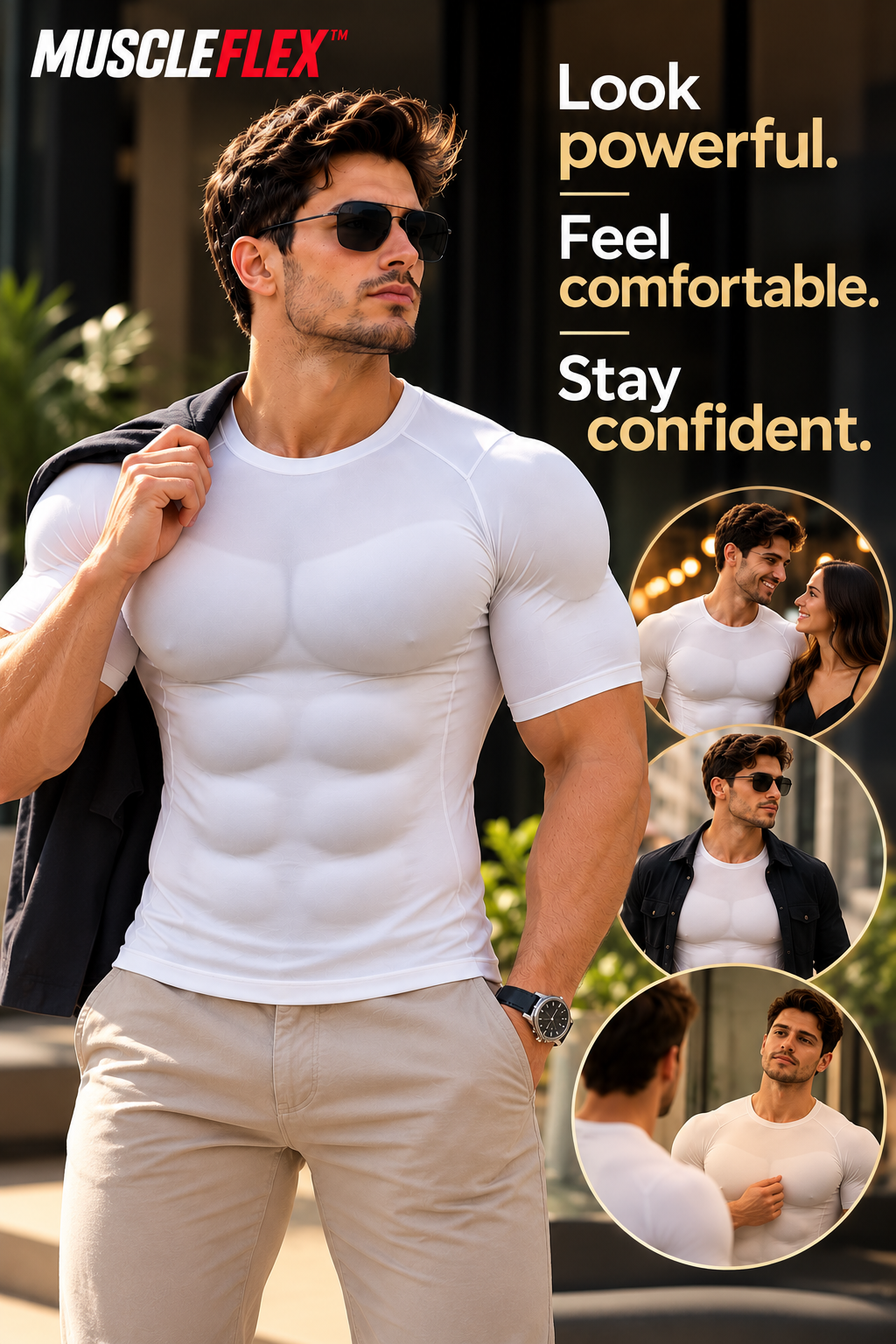 MuscleFlex™ — Instant Muscle-Look Compression T-Shirt