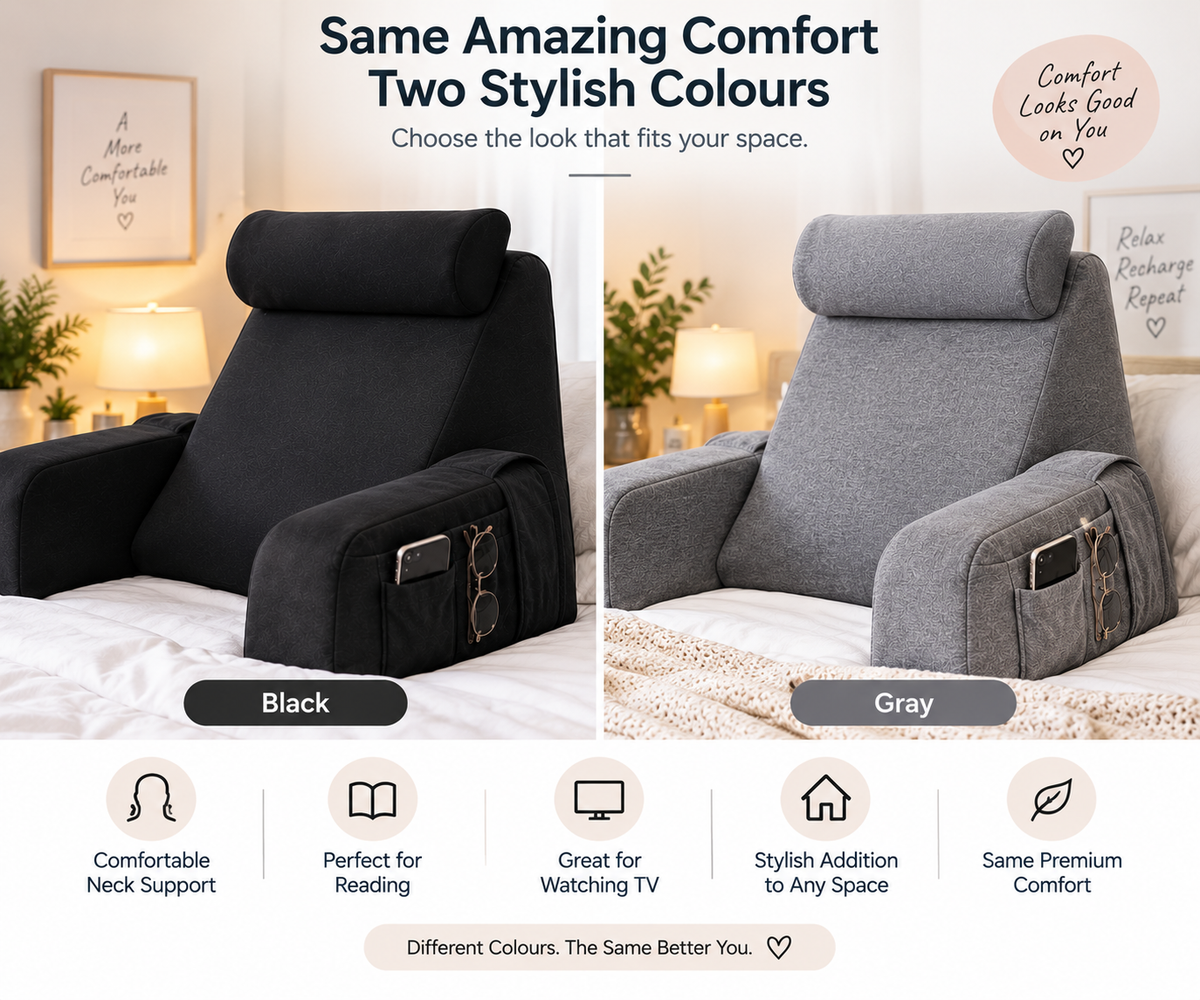 Ergonomic back support pillow with removable Slope
